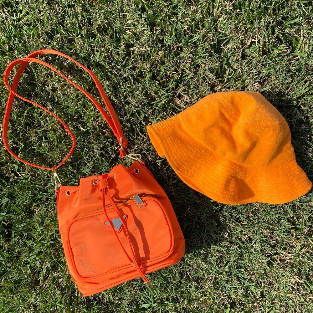 Orange Bucket Bag
